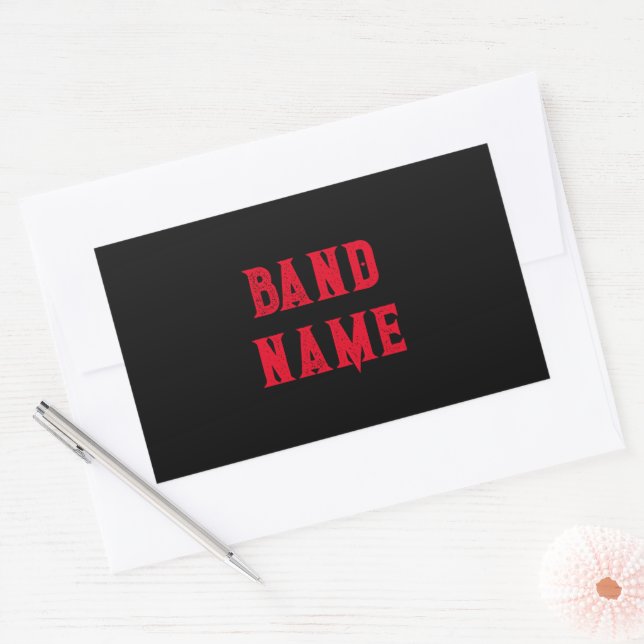 Custom Band Merch Rectangular Sticker (Envelope)