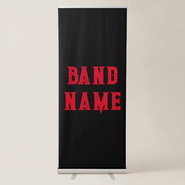 Custom Band Merch Retractable Banner (Front)