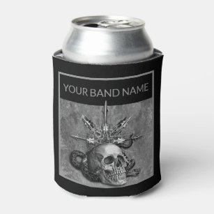 Custom Band Merch Skull Rock Musician Metal Music Can Cooler