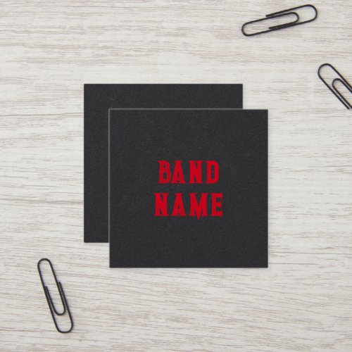 Custom Band Merch Square Business Card