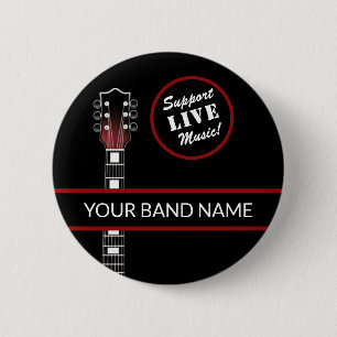 Custom Band Merch Support Live Music Guitar Pin