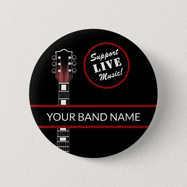 Custom Band Merch Support Live Music Guitar Pin (Front)