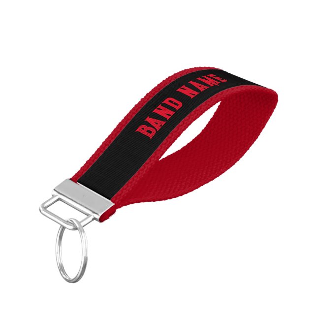 Custom Band Merch Wrist Keychain (Angled Down)