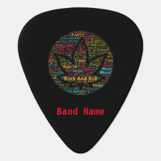 Custom Band Name Guitar Player Pot Leaf Word Art Pick