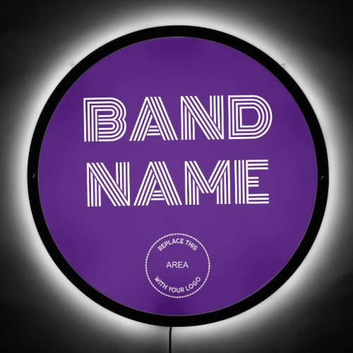 Custom Band Name Logo White Purple or Any Color  LED Sign