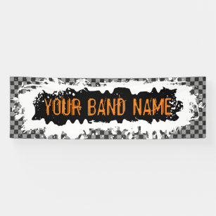 Custom Band Name Merch Punk Rock Show Gig Festival Banner