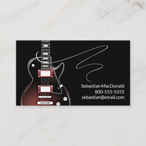 Custom Band Name Rock  Roll Guitar Musician Music Business Card