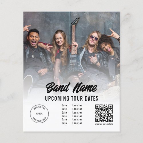 Custom Band Photo Logo QR Code Gigs Tour Dates Flyer