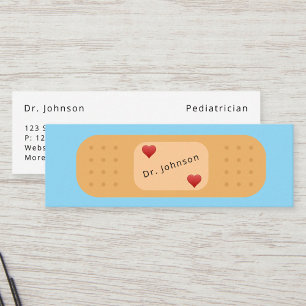 Custom Bandaid Patch Medical Professionals Mini Business Card