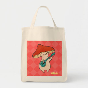 Custom Banjo Mushroom Toadstool 3D Tote Bag