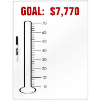 Custom Banner Goal 70 Thermometer Red Black
