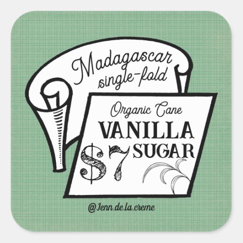 Custom Banner Vanilla Sugar Culinary Catering  Square Sticker