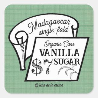 Custom Banner Vanilla Sugar Culinary Catering  Square Sticker