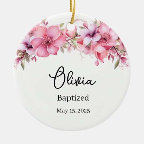 Custom Baptism Ceramic Ornament