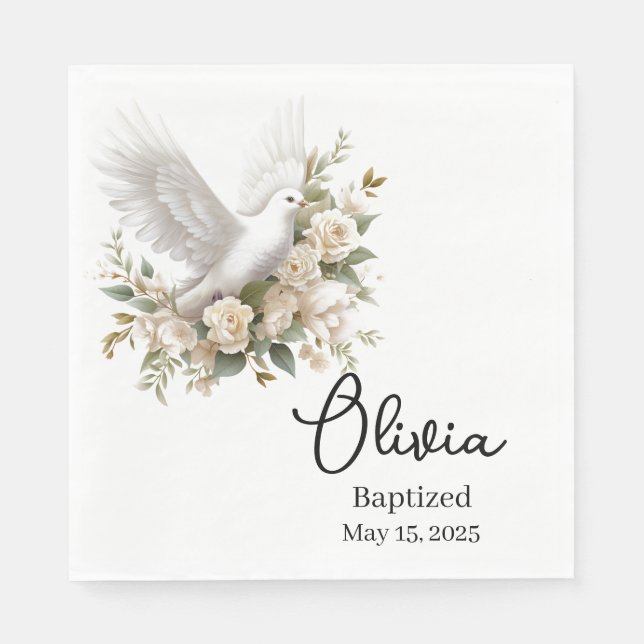Custom Baptism  Napkins (Front)