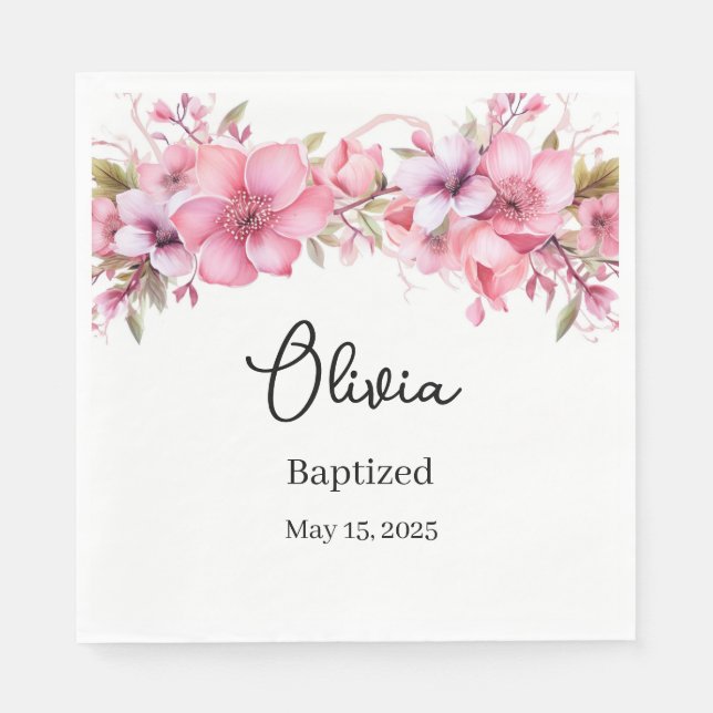 Custom Baptism  Napkins (Front)