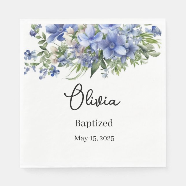 Custom Baptism  Napkins (Front)