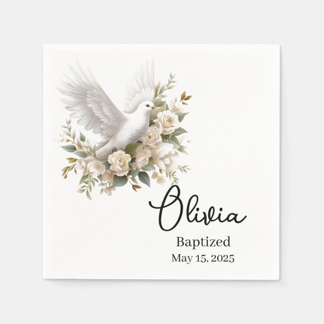 Custom Baptism  Napkins (Front)