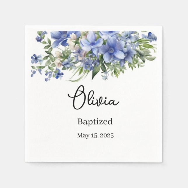 Custom Baptism  Napkins (Front)