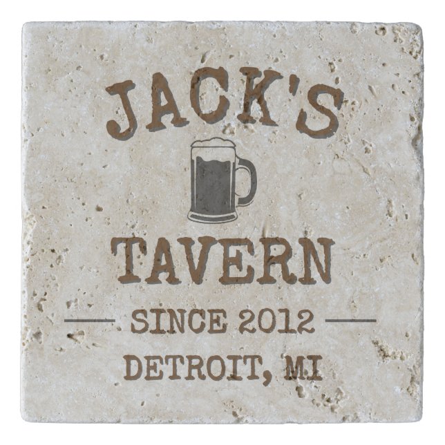 Custom Bar Coaster Gift For Bar Owner (Front)