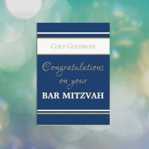 Custom Bar Mitzvah Congrats Card
