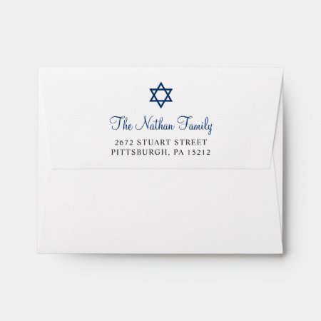 Custom Bar Mitzvah Envelope For A2 Save The Date