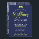 CUSTOM Bar Mitzvah modern gaming navy lime WILLIAM Invitation<br><div class="desc">*** NOTE - THE LIME GREEN TYPE Script font IS A PRINTED PICTURE *** - - - - - - - - - - - - - - - - - - - - - - - - CONTACT ME for custom "script lettering" Love the design, but would like to...</div>