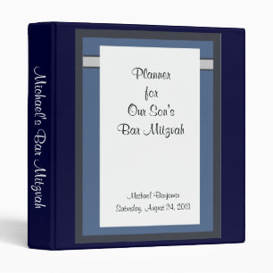Custom Bar Mitzvah Planning Binder