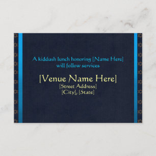 Custom Bar Mitzvah Reception Cards
