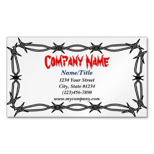 Custom Barbed Wire Magnetic Business Card