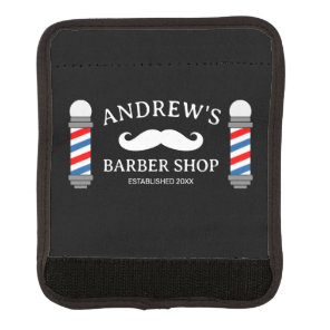 Custom barber shop luggage handle wrap for travel