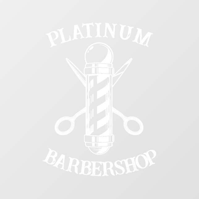 Custom Barbershop Wall Decal (Front)