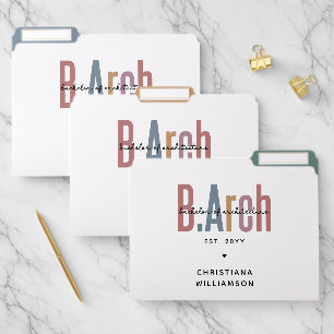 Custom BArch Bachelor of Architecture Graduation File Folder