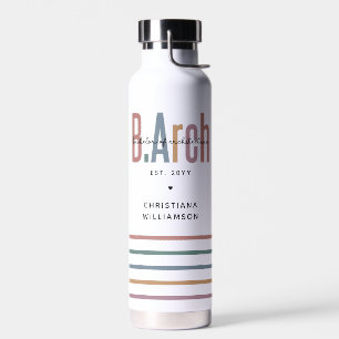 Custom BArch Bachelor of Architecture Graduation Water Bottle