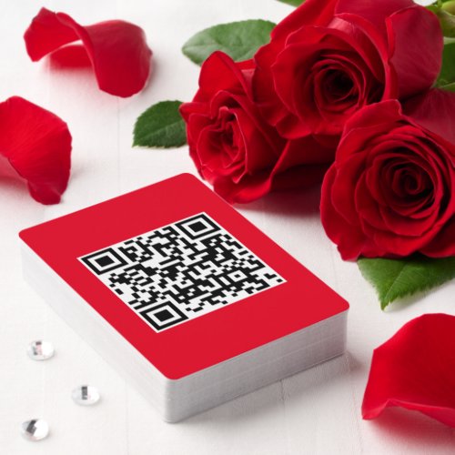 Custom Barcode QR Code Add Text Template Euchre Playing Cards