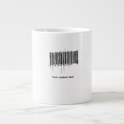 Custom Barcode Text Design Giant Coffee Mug