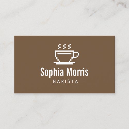 Custom barista coffee maker business card template