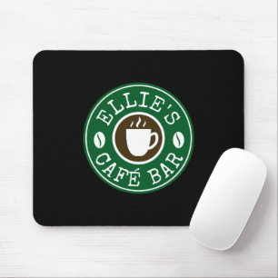 Custom barista computer mousepad for coffee shop