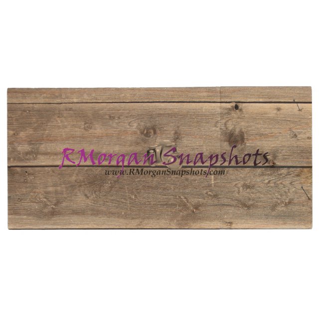 Custom Barn Wood Grain Business Logo Advertisement Flash Drive (Front)