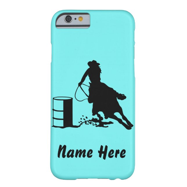 Custom Barrel Racer Cowgirl Rodeo Phone Case (Back)