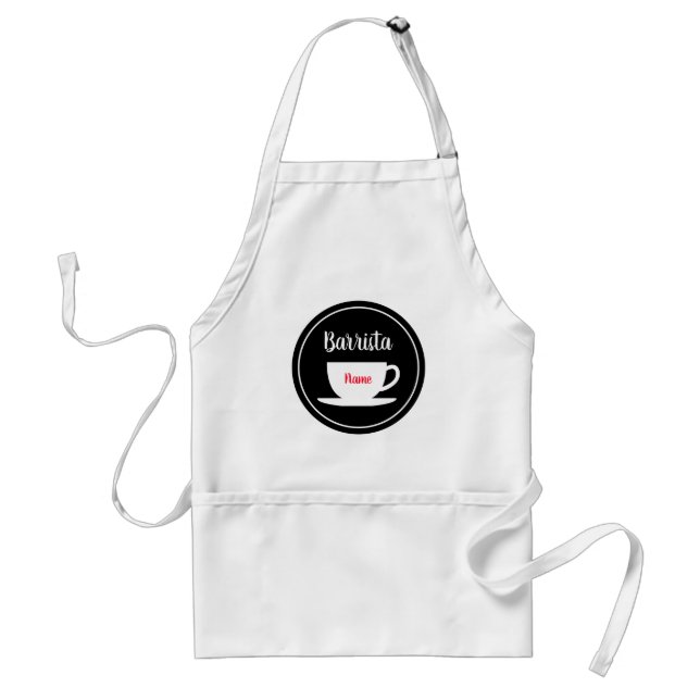 Custom barrista coffee cup apron for men & women (Front)
