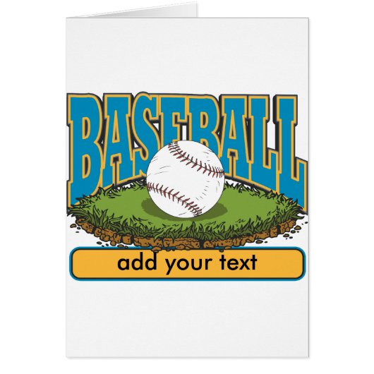 Custom Baseball Add Text Cards (Front)
