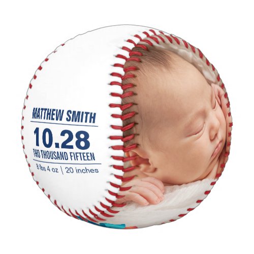 Custom Baseball Baby Birth Announcement Photos