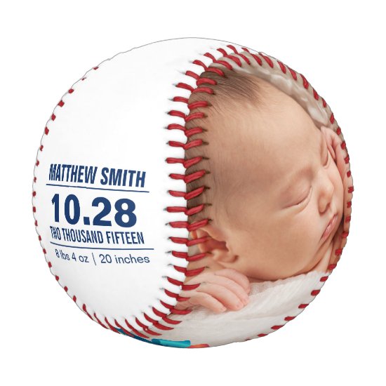 Custom Baseball Baby Birth Announcement Photos