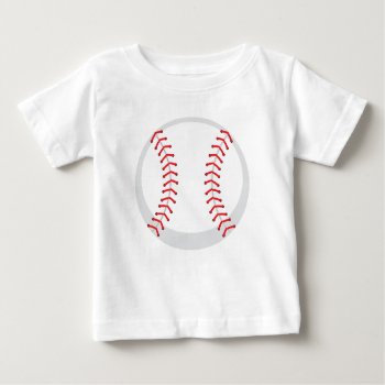 Custom Baseball Baby Fine Jersey T-shirt by Danialy at Zazzle