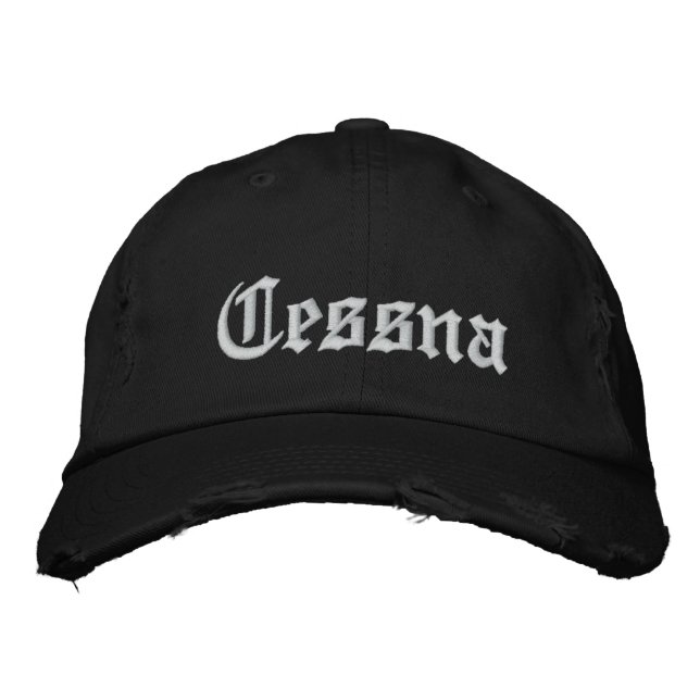 Custom Baseball Cap-CESSNA Embroidered Baseball Cap (Front)