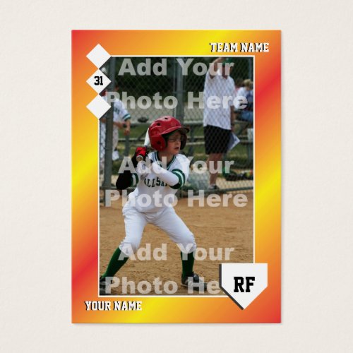 Custom Baseball Card Business Card Templates