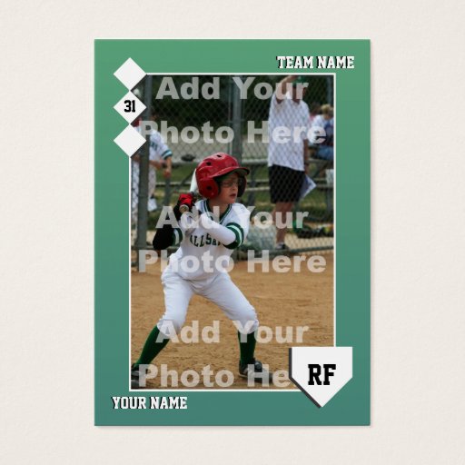 Customizable Custom Baseball Card Business Card
