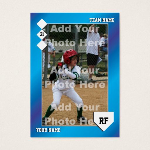 Customizable Custom Baseball Card Business Card Template