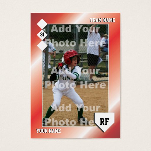 Customizable Custom Baseball Card Business Cards